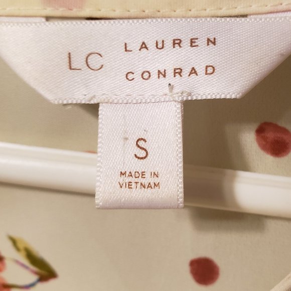 LC Lauren Conrad Cherry Print Blouse: Size S - Picture 3 of 9